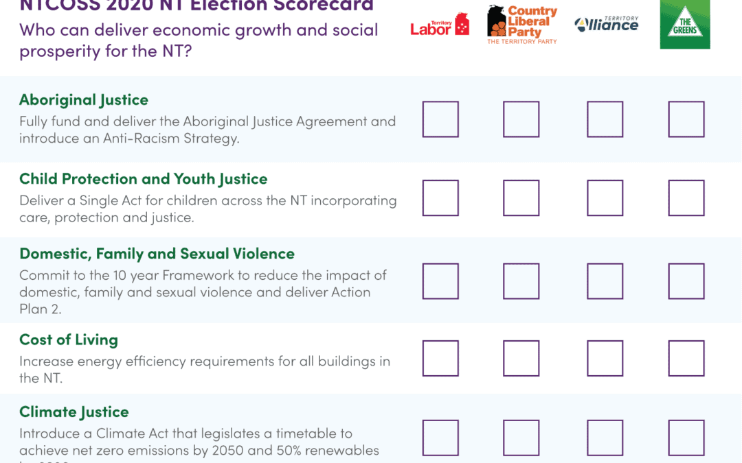 NTCOSS presents its 5 elections asks ahead of the Northern Territory election in August