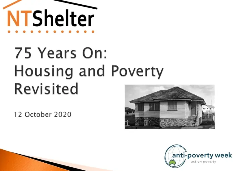 NTCOSS hosts Anti-Poverty Week Webinar with NT Shelter