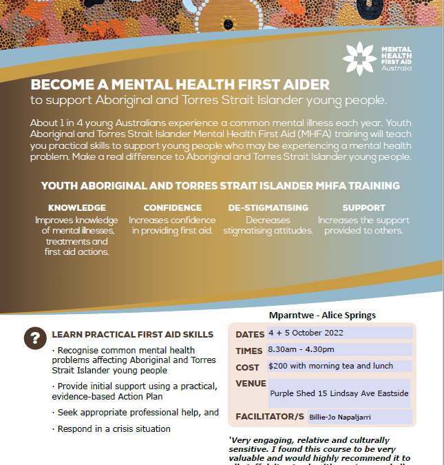 Become a mental health first aider