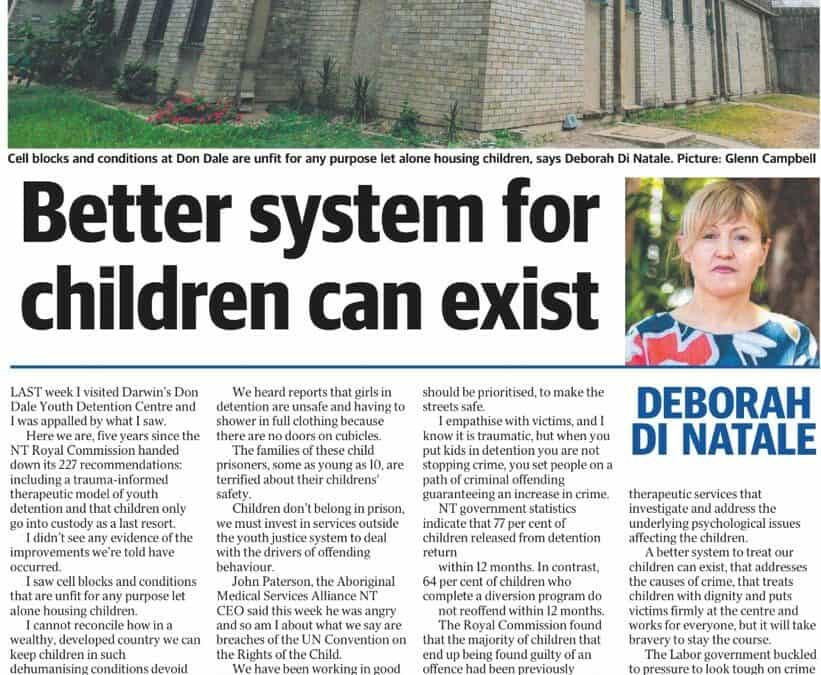 Better system for children can exist Sunday Territorian 18/9/22
