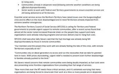 Media Release: Essential Territory frontline services impacted by fuel crisis